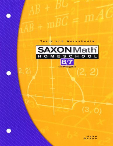 Testing Book: 3rd Edition (Saxon Math 8/7 Homeschool) - Click to Buy