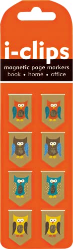 Owls i-Clip Magnetic Page Markers (Set of 8 Magnetic Bookmarks) - Click to Buy