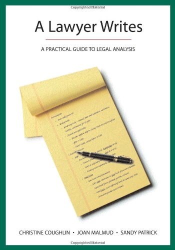 A Lawyer Writes: A Practical Guide to Legal Analysis - Click to Buy