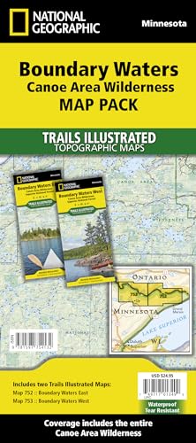 Boundary Waters Canoe Area Wilderness [Map Pack Bundle] (National Geographic Trails Illustrated Map)