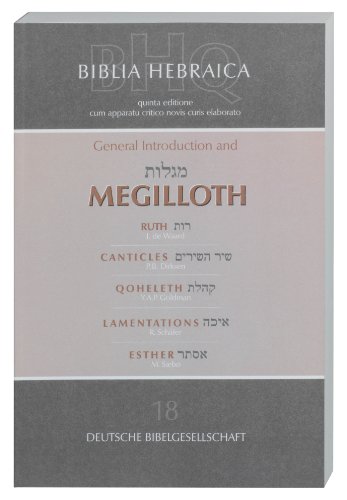 Biblia Hebraica Quinta: First Fascicle, General Intro and Megilloth: 1 - Click to Buy