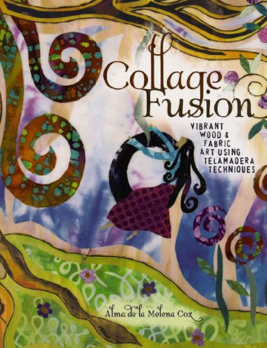 Collage Fusion: Vibrant Wood and Fabric Art using Telamedera Techniques - Click to Buy