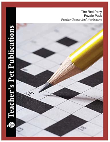 The Red Pony Puzzle Pack - Teacher Lesson Plans, Activities, Crossword Puzzles, Word Searches, Games, and Worksheets (Paperback) - Click to Buy
