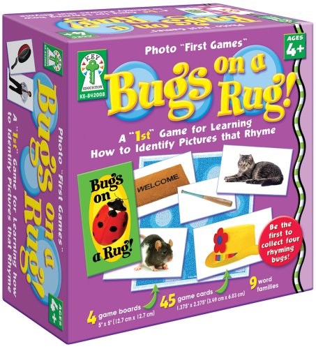 Photo “First Games”: Bugs on a Rug Board Game: A "1st" Game for Learning How to Identify Pictures that Rhyme - Click to Buy