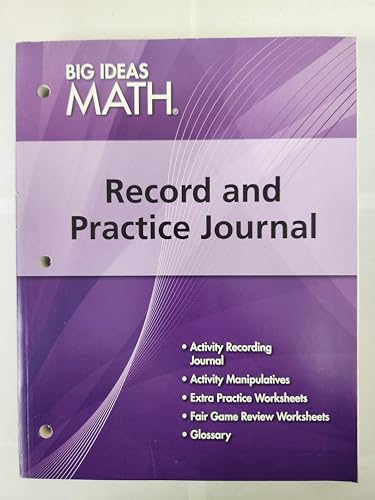 Big Ideas Math Algebra 1, Record and Practice Journal (1 year) - Click to Buy