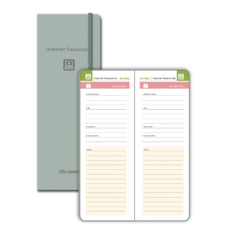 Internet Passwords Jotter Journal - Click to Buy