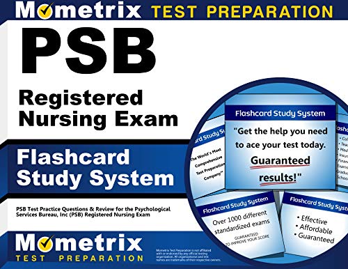 PSB Registered Nursing Exam Flashcard Study System: PSB Test Practice Questions & Review for the Psychological Services Bureau, Inc (PSB) Registered Nursing Exam (Cards) - Click to Buy