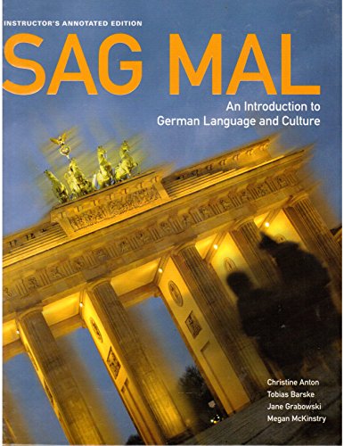 Sag Mal: A Introduction to German Language and Culture (Instructor's Annotated Edition) - Click to Buy