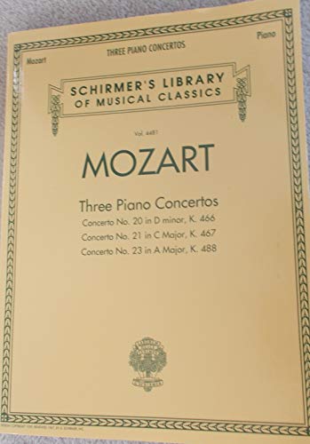 Mozart - 3 Piano Concertos: Schirmer Library of Classics Volume 4481 Two Pianos, Four Hands - Click to Buy
