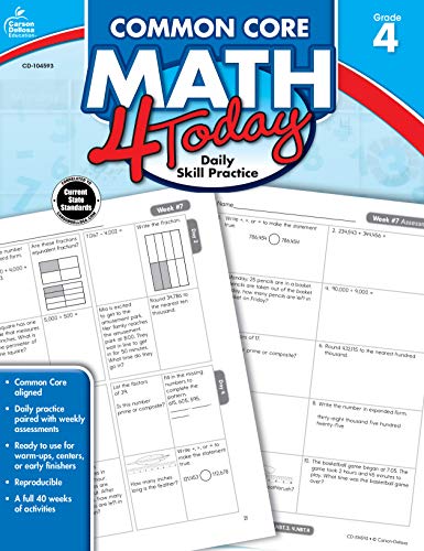 Common Core Math 4 Today, Grade 4: Daily Skill Practice - Click to Buy