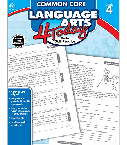Common Core Language Arts 4 Today, Grade 4: Daily Skill Practice - Click to Buy