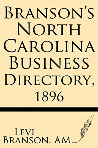 Branson's North Carolina Business Directory, 1896 - Click to Buy