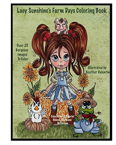 Lacy Sunshine's Farm Days Coloring Book: Whimsical Fun Country Farm Animals and Friends: 56 (Lacy Sunshine Coloring Books) - Click to Buy