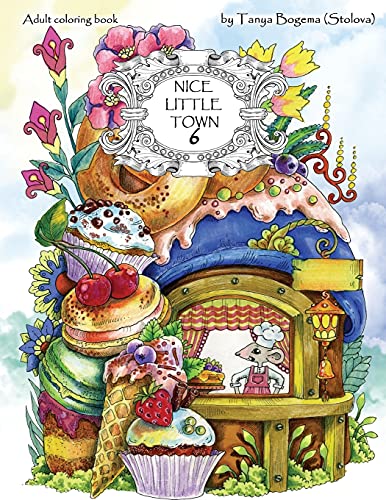 Nice Little Town: Adult Coloring Book (Stress Relieving Coloring Pages, Coloring Book for Relaxation) - Click to Buy