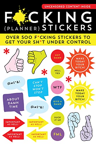 F*cking Planner Stickers: 500+ Funny Adult Stickers to Control Your Sh*t (Journal Variety Pack, White Elephant Gift) - Click to Buy