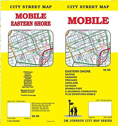 Mobile, Alabama Street Map - Click to Buy