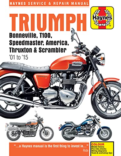 Triumph Bonneville, T100, Speedmaster, America, Thruxton & Scrambler '01 to '15 (Haynes Service & Repair Manual) - Click to Buy