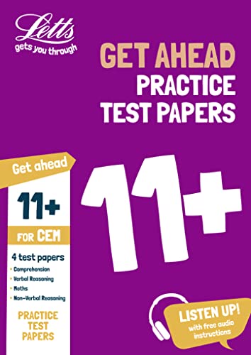 11+ Practice Test Papers (Get ahead) for the CEM tests inc. Audio Download (Letts 11+ Success) - Click to Buy