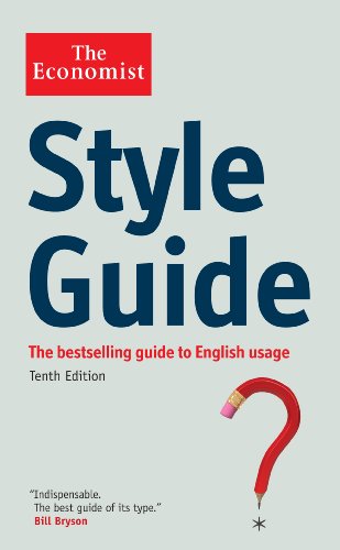 The Economist Style Guide. - Click to Buy