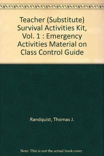 Teacher (Substitute) Survival Activities Kit, Vol. 1 : Emergency Activities Material on Class Control Guide - Click to Buy