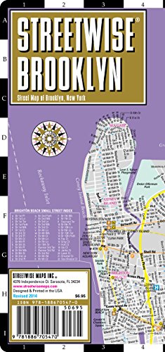 Streetwise Brooklyn Map - Laminated City Center Street Map of Brooklyn, New York - Folding pocket size travel map with subway stations - Click to Buy