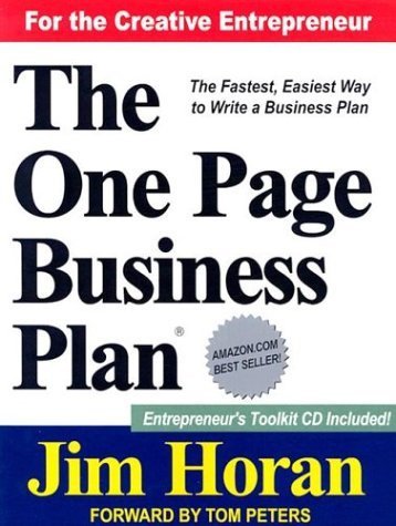 The One Page Business Plan for the Creative Entrepreneur - Click to Buy