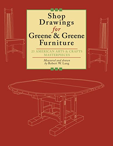 Shop Drawings for Greene & Greene Furniture: 23 American Arts and Crafts Masterpieces (Fox Chapel Publishing)