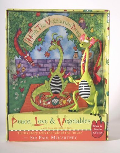 Peace, Love and Vegetables Gift Set: Herb, the Vegetarian Dragon Book and Bendo - Click to Buy