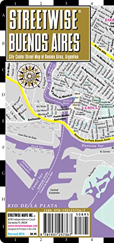 Streetwise Buenos Aires Map - Laminated City Center Street Map of Buenos Aires, Argentina - Click to Buy