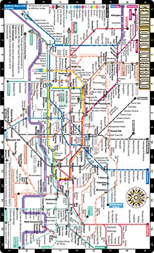 Streetwise London Underground Map - The Tube - Laminated London Metro Map - Folding pocket size subway map for travel - Click to Buy