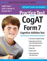 Practice Test for the CogAT? Form 7 Level 12 (Grade 5*) Practice Test 1 by Mercer Publishing (2011) Paperback - Click to Buy
