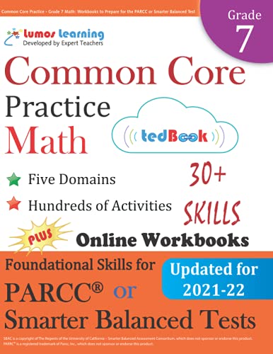 Common Core Practice - Grade 7 Math: Workbooks to Prepare for the Parcc or Smarter Balanced Test - Click to Buy