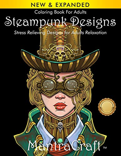 Coloring Book For Adults: Steampunk Designs: Stress Relieving Designs for Adults Relaxation - Click to Buy