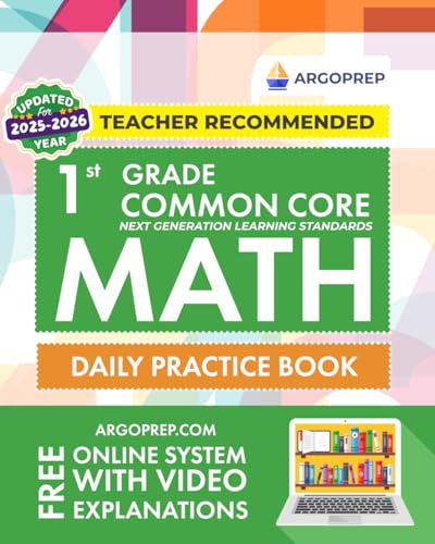 1st Grade Common Core Math: Daily Practice Workbook | 1000+ Practice Questions and Video Explanations | Argo Brothers - Click to Buy