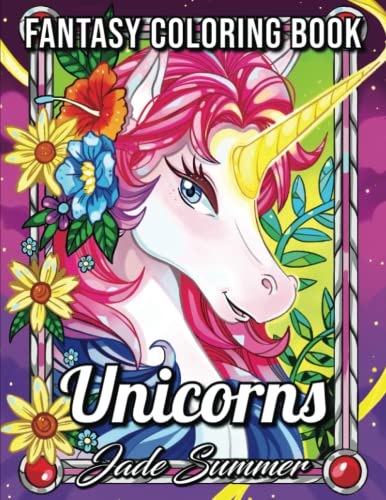 Unicorn Coloring Book: An Adult Coloring Book with Magical Animals, Cute Princesses, and Fantasy Scenes for Relaxation - Click to Buy