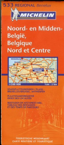 Michelin Belgium: North & Central / Belgique: Nord et Centre Map 533 - Click to Buy