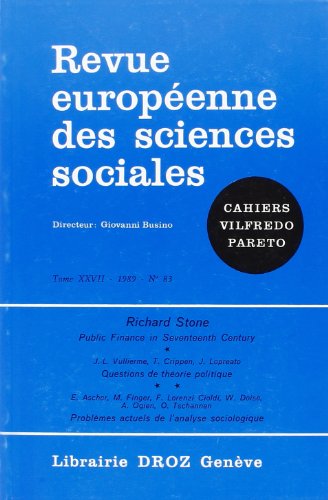PUBLIC FINANCE IN SEVENTEENTH CENTURY, QUESTIONS DE THEORIE POLITIQUE, PROBLEMES ACTUELS DE L'ANALYS - Click to Buy