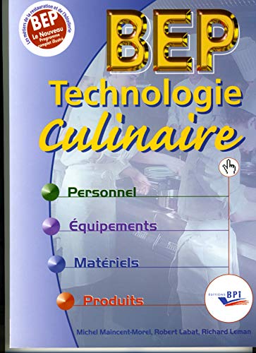 BEP Technologie culinaire Nouveau - Click to Buy