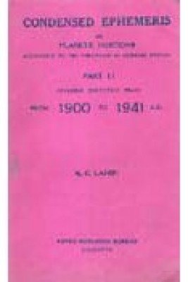 Lahiri Condensed Ephemeris of Planets Position Part - II from 1900 to 1941 - Click to Buy