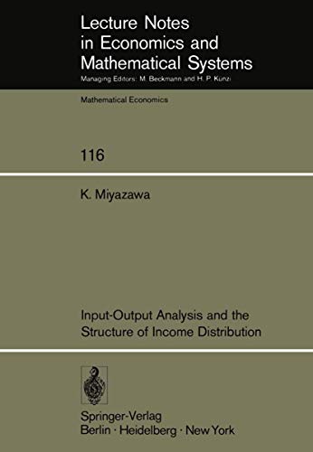 Input-Output Analysis and the Structure of Income Distribution - Click to Buy