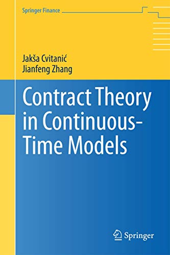 Contract Theory in Continuous-Time Models - Click to Buy
