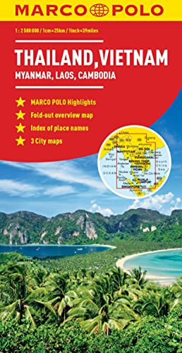 Thailand, Vietnam, Laos, Cambodia Marco Polo Map (Marco Polo Maps) - Click to Buy