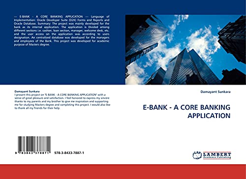 E-BANK - A CORE BANKING APPLICATION - Click to Buy