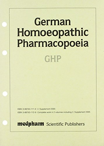 German Homoeopathic Pharmacopoeia, Second Supplement 2006 - Click to Buy