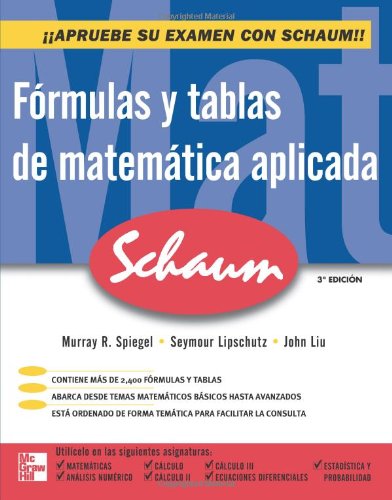 Fórmulas y tablas de Matemática aplicada - Click to Buy