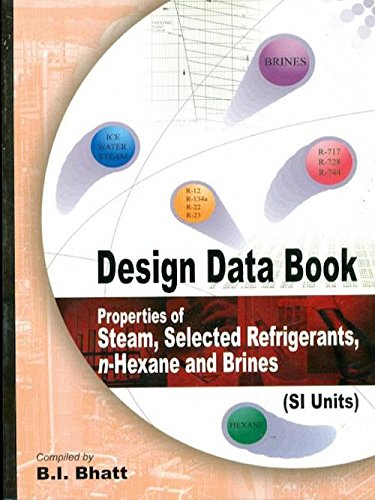Design Data Book: Properties of Steam, Selected Refrigerants, N-Hexane and Brines - Click to Buy