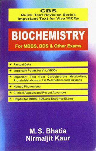 CBS Quick Text Revision Series Important Text for Viva MCQs Biochemistry: for MBBS, BDS and Other Exams - Click to Buy