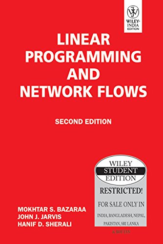 Linear Programming and Network Flows (India Edition)