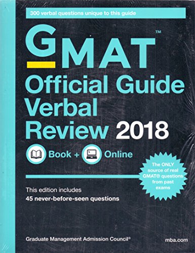 GMAT Official Guide 2018 Verbal Review: Book/Online - Click to Buy