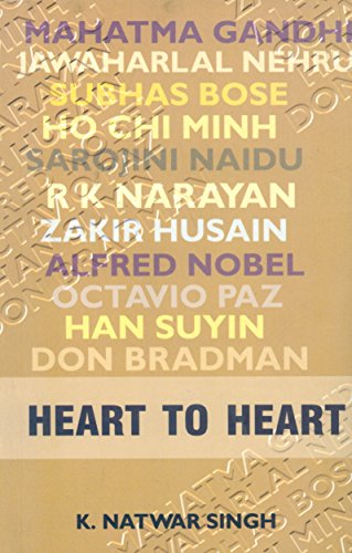 Heart to heart [Paperback] [Jan 01, 2003] K Natwar Singh, H Y Sharada Prasad - Click to Buy
